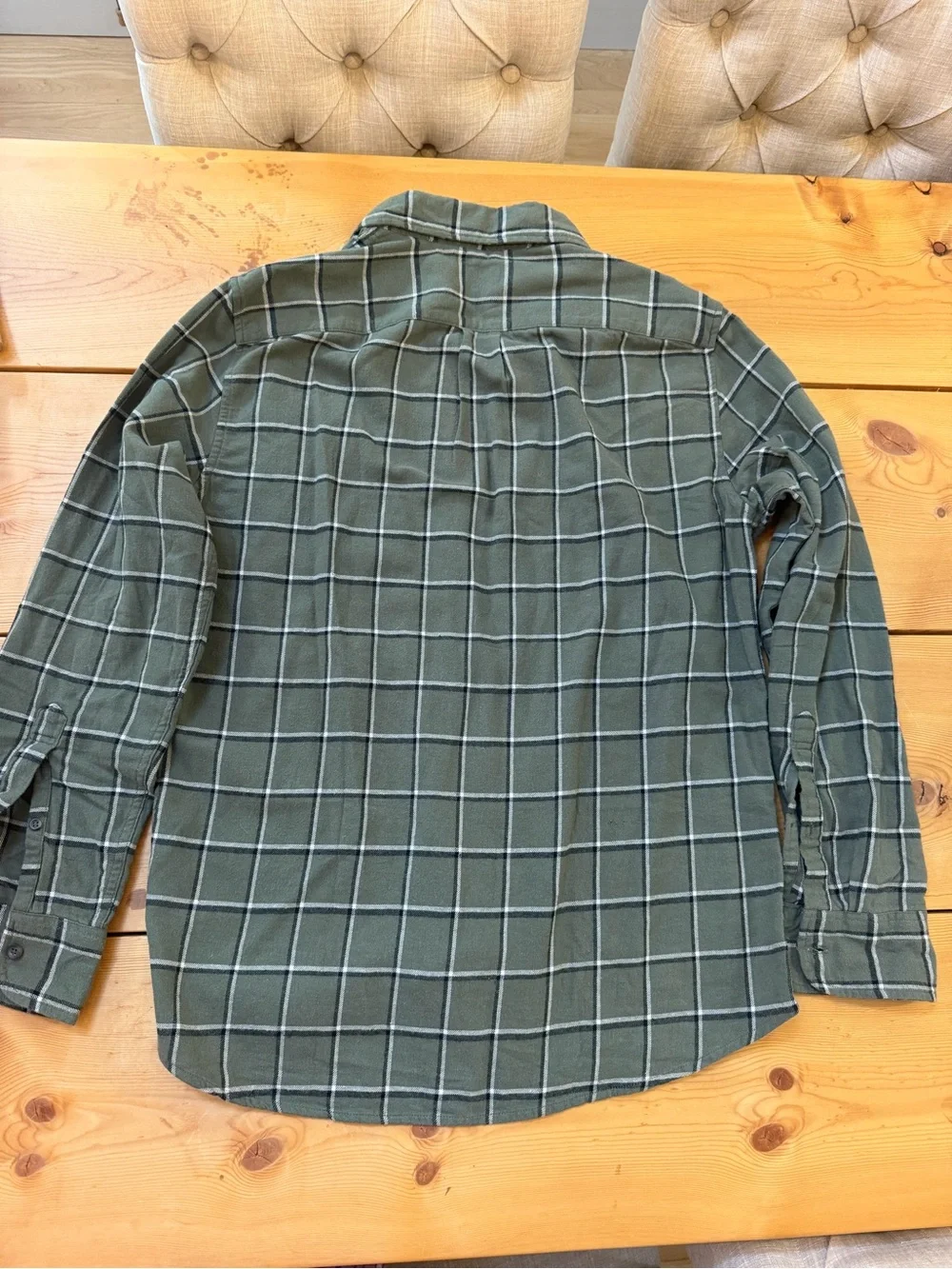 J. Crew Olive Green Plaid Button-Down Shirt
